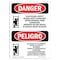 Signmission OSHA Danger, Scaffolding Guidelines Bilingual, 10in X 7in Decal, 7" W, 10" L, Bilingual Spanish OS-DS-D-710-VS-1667 - alternate 1